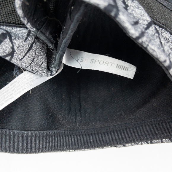 Victoria's Secret VS Sport Padded Adjustable Racerback Sports Bra Black Gray - Picture 3 of 6